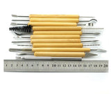 11pcs Clay Polymer Sculpting Tools With Wood Handle - Monique Biz