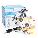 Busy Cube, Wooden Interactive Fidget - Monique Biz