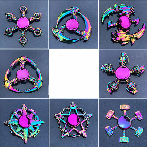 Rainbow Fidget Spinner Assorted Shapes - Monique Biz
