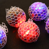 12pcs Flash Mesh Squishy Ball Multi Color Grape Ball - Monique Biz