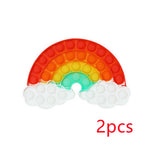 Pop It Bubble Fidget Rainbow Assorted Shapes - Monique Biz