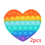 Pop It Bubble Fidget Rainbow Assorted Shapes - Monique Biz