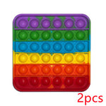 Pop It Bubble Fidget Rainbow Assorted Shapes - Monique Biz