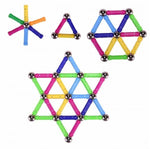 Large Magnet Sticks & Metal Balls Building Blocks - Monique Biz